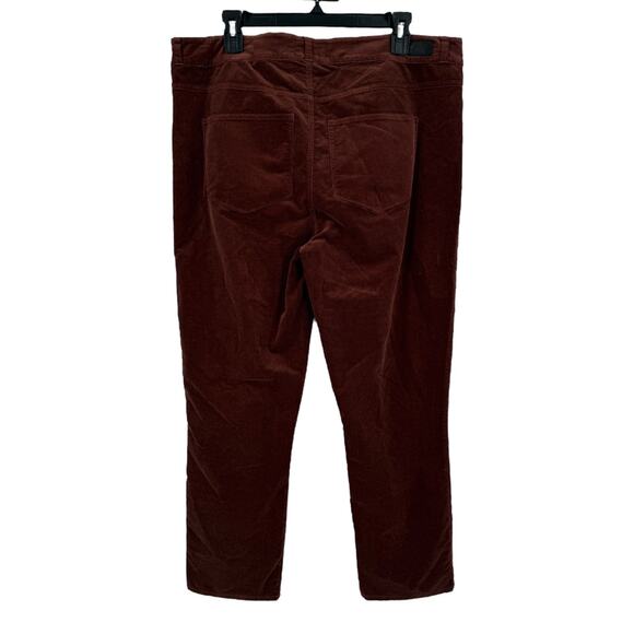 PAIGE Cindy Mid Rise Slim Straight Micro Corduroy Pants brown size 34 - Picture 5 of 5